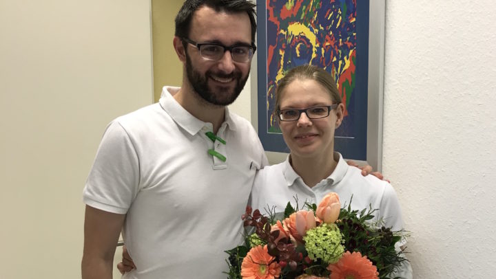 Hautärztin Pia Schmid mit Dr. Kirschner
